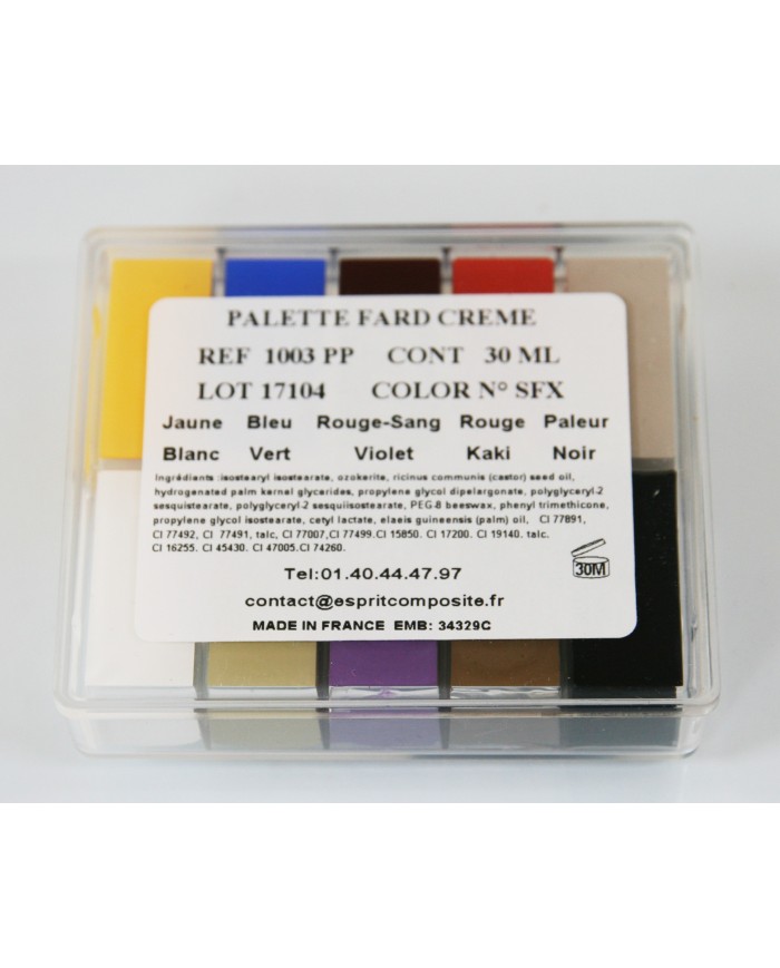Fard creme palette 10 couleurs FX
